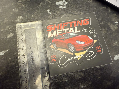 Shifting Metal 996 Carrera Sticker