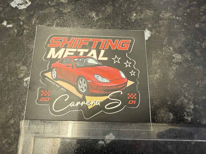 Shifting Metal 996 Carrera Sticker