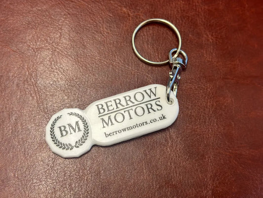 Berrow Motors shopping trolley keychain