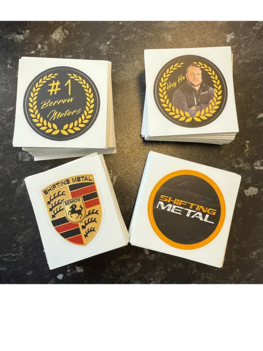 4 pack of Shifting Metal stickers